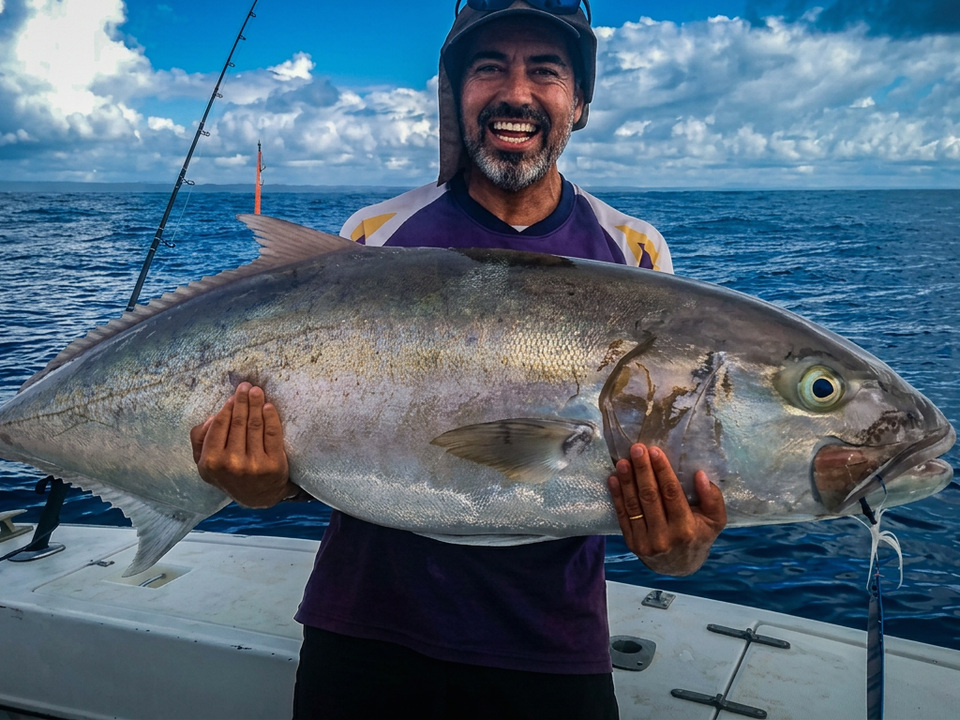 Márcio Kalu, guia de pesca esportiva em Ubatuba